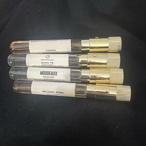 4 brand new Scentbird NYC travel sprays: Coach, Michael Kors, Sude Te, Moodeaux